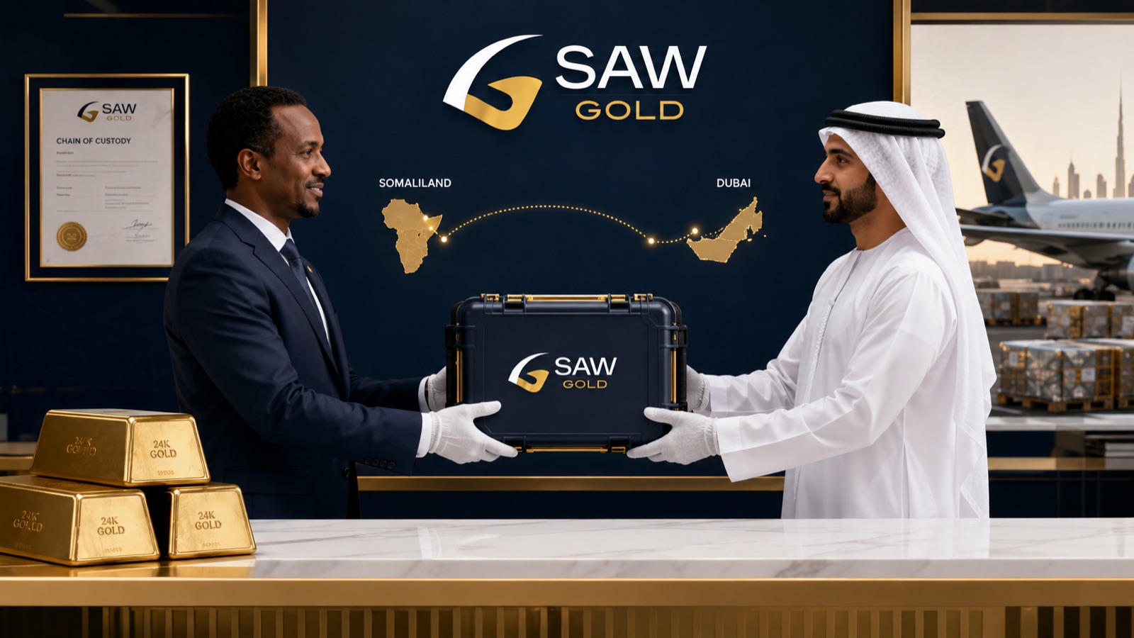 SAW GOLD secure gold handover