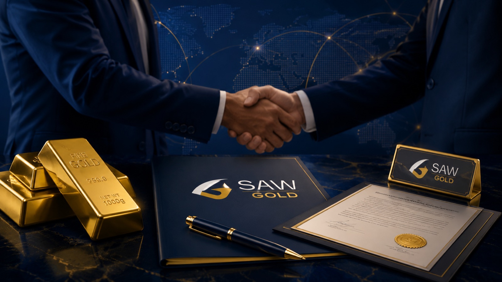 SAW GOLD trading documentation and handshake